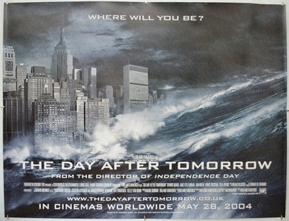 The Day After Tomorrow (Manhattan Tsunami Version)  Original Quad Poster - Film Poster - Movie Poster  