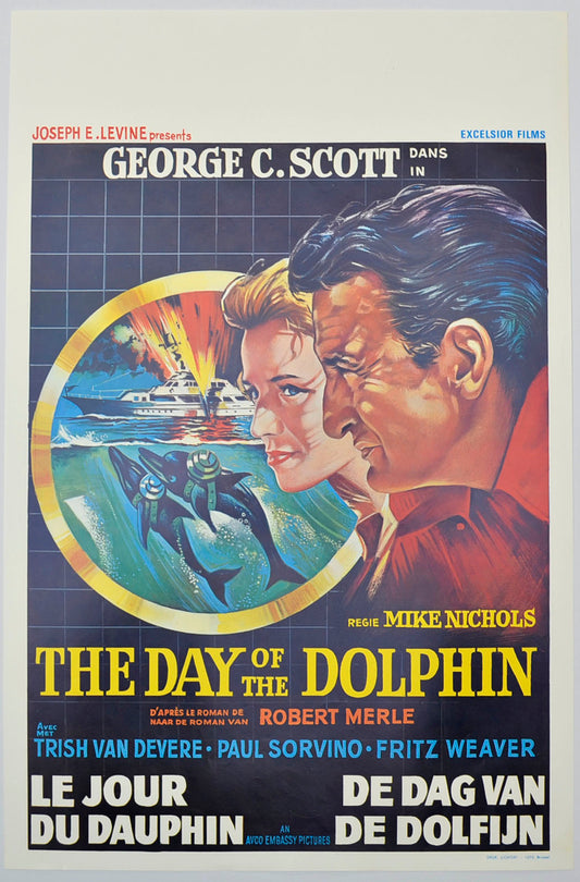 The Day Of The Dolphin Original Belgian Poster - Film Poster - Movie Poster