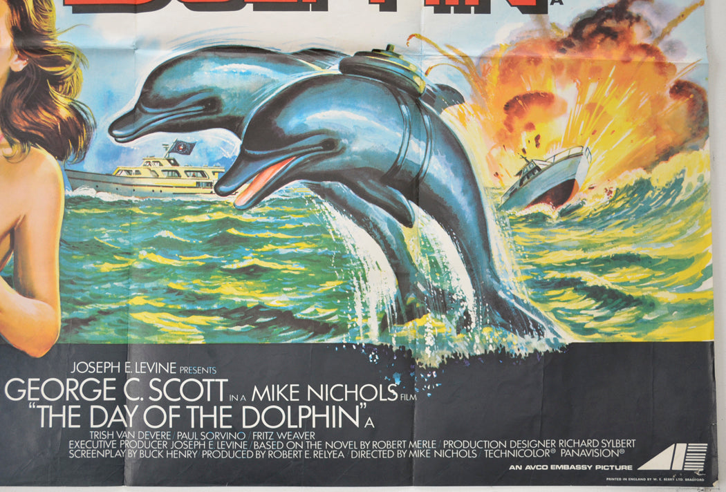 THE DAY OF THE DOLPHIN (Bottom Right) Cinema Quad Movie Poster 