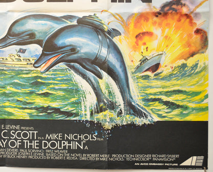 THE DAY OF THE DOLPHIN (Bottom Right) Cinema Quad Movie Poster 