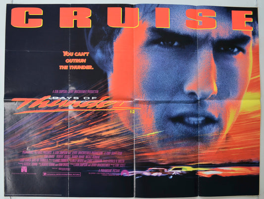 Days Of Thunder   Original Quad Poster - Film Poster - Movie Poster 