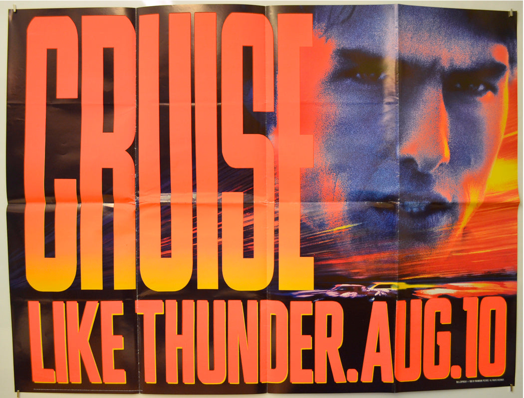 Days Of Thunder  (Teaser / Advance Version) Original Quad Poster - Film Poster - Movie Poster