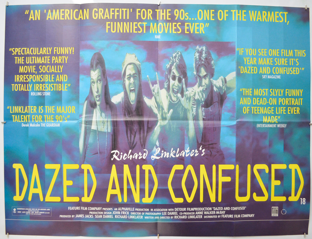 Dazed And Confused Original Quad Poster - Film Poster - Movie Poster