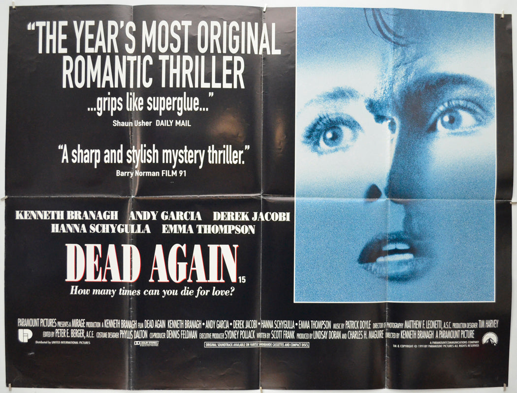 Dead Again Original Quad Poster - Film Poster - Movie Poster