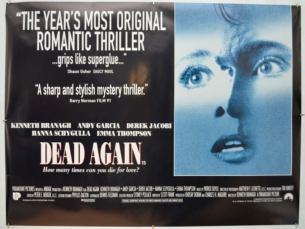 Dead Again Original Quad Poster - Film Poster - Movie Poster