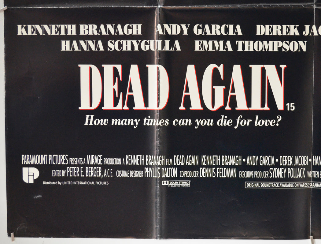 DEAD AGAIN (Bottom Left) Cinema Quad Movie Poster 