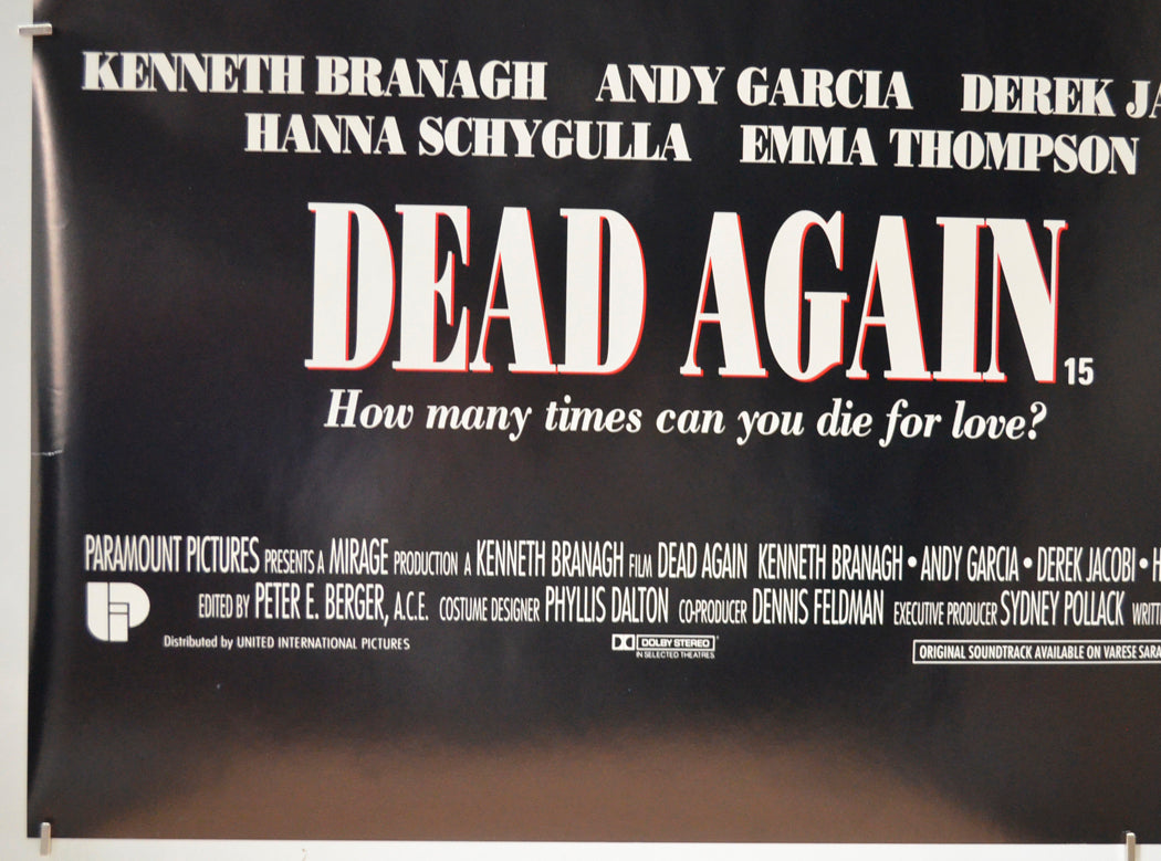 DEAD AGAIN (Bottom Left) Cinema Quad Movie Poster 