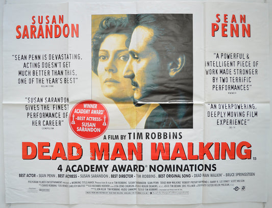 Dead Man Walking Original Quad Poster - Film Poster - Movie Poster  