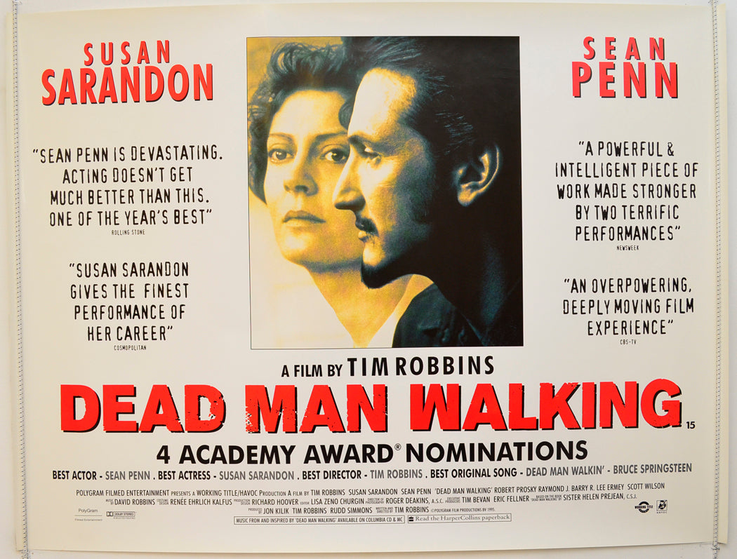 Dead Man Walking Original Quad Poster - Film Poster - Movie Poster  