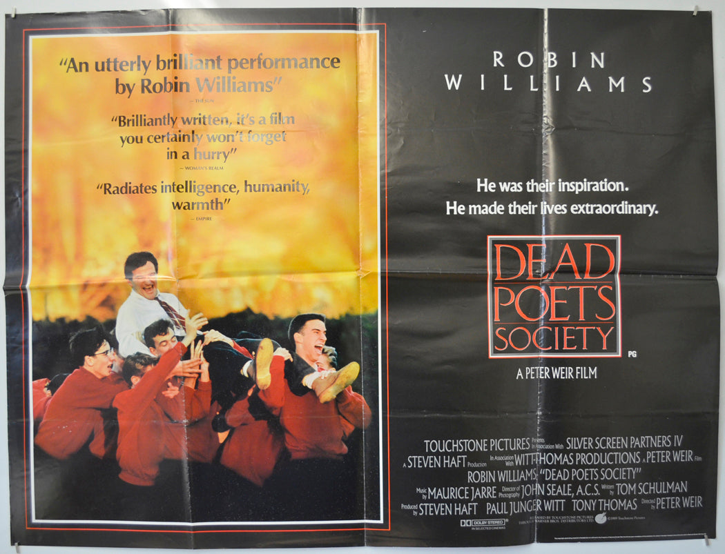 Dead Poets Society  Original Quad Poster - Film Poster - Movie Poster