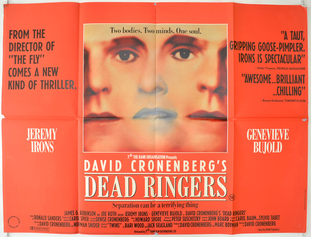 Dead Ringers   Original Quad Poster - Film Poster - Movie Poster 