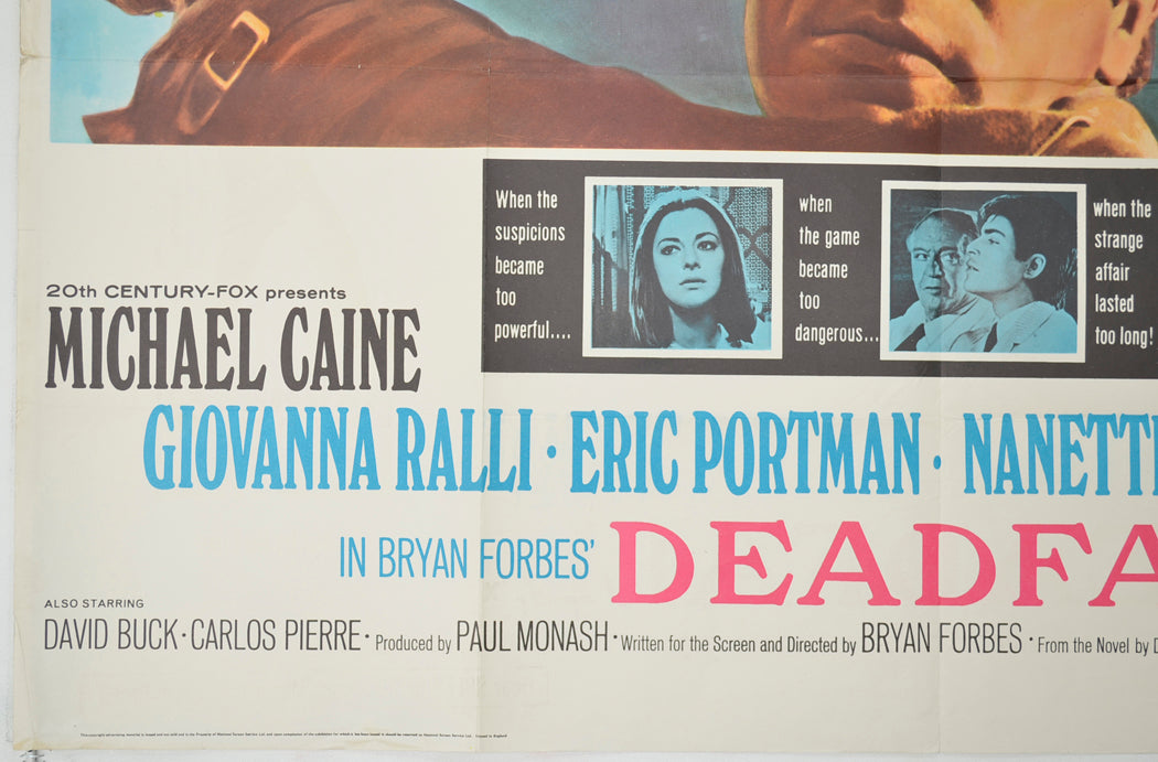 DEADFALL (Bottom Left) Cinema Quad Movie Poster 