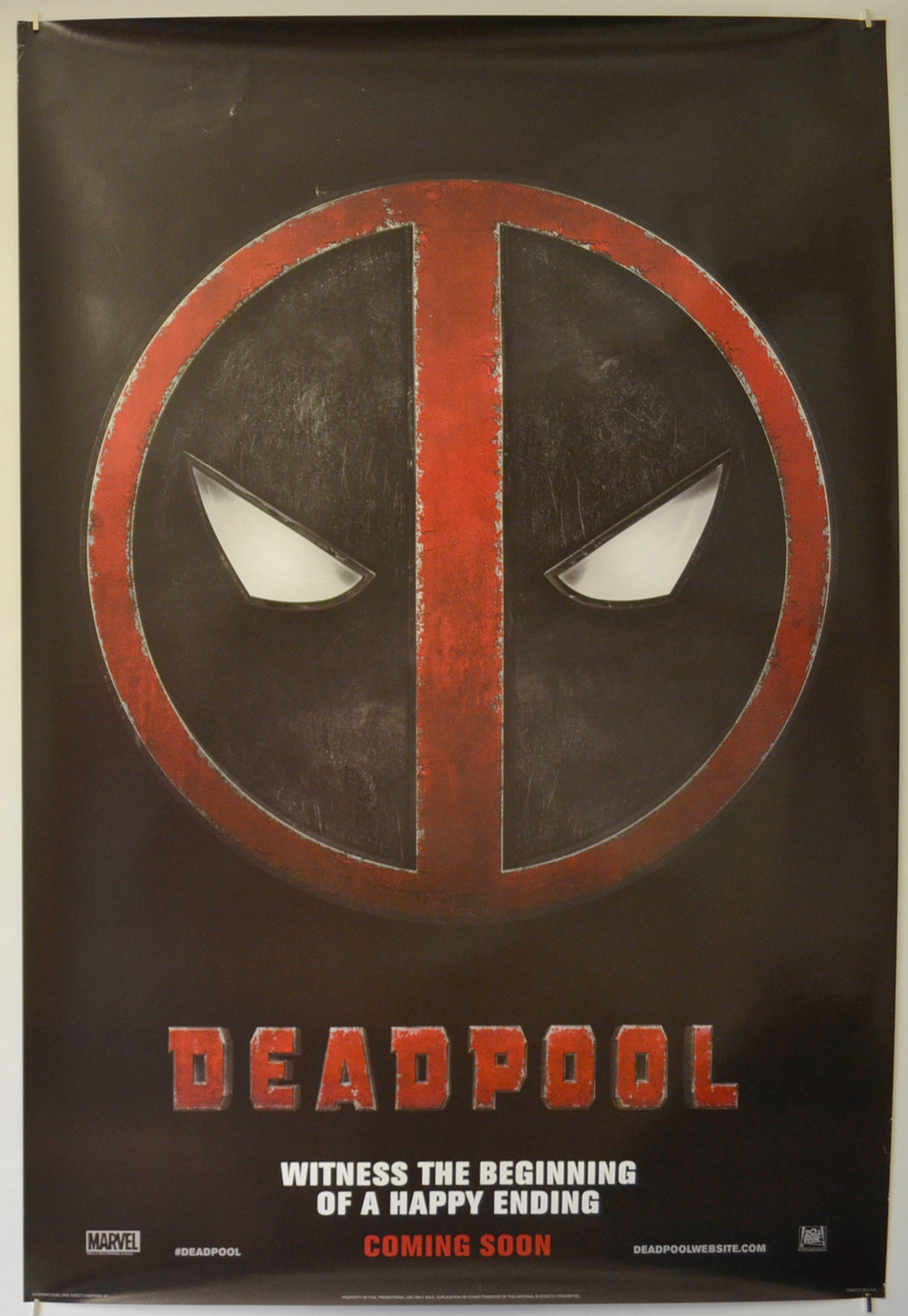 Deadpool  (Teaser / Advance Version)   Original One Sheet Poster - Film Poster - Movie Poster