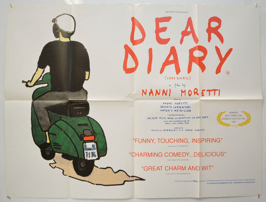 Dear Diary (a.k.a Caro diario) Original Quad Poster - Film Poster - Movie Poster