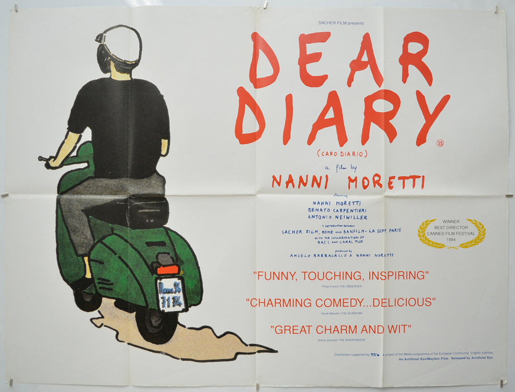 Dear Diary (a.k.a Caro diario)  Original Quad Poster - Film Poster - Movie Poster