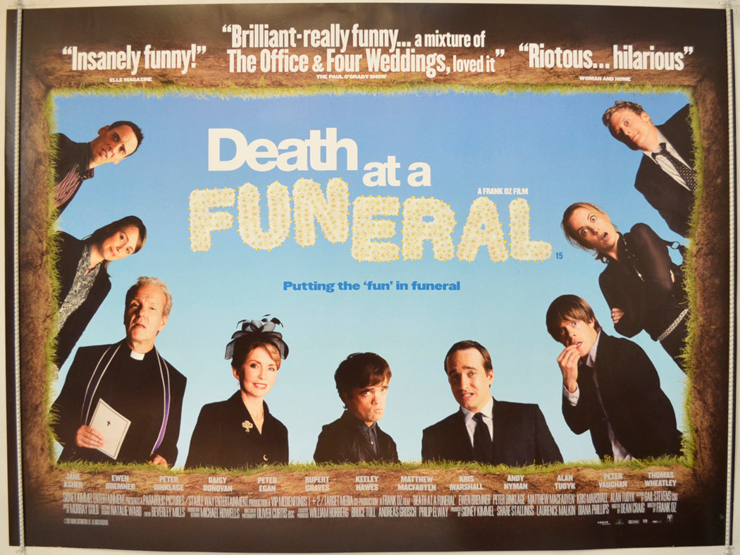 Death At A Funeral  Original Quad Poster - Film Poster - Movie Poster