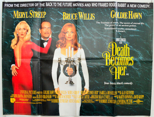 Death Becomes Her  Original British Quad Poster - Film Poster - Movie Poster 