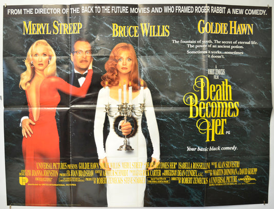 Death Becomes Her  Original Quad Poster - Film Poster - Movie Poster