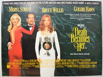 Death Becomes Her Original Quad Poster - Film Poster - Movie Poster