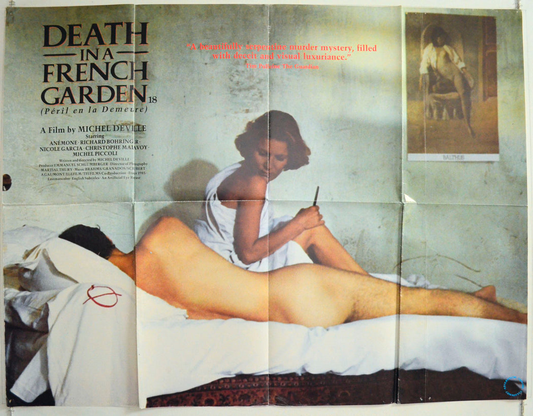 Death In A French Garden  (a.k.a. Péril en la demeure)   Original British Quad Poster - Film Poster - Movie Poster 