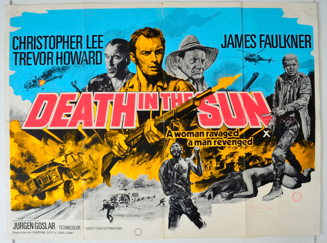 Death In The Sun  (a.k.a. Whispering Death)   Original British Quad Poster - Movie Poster