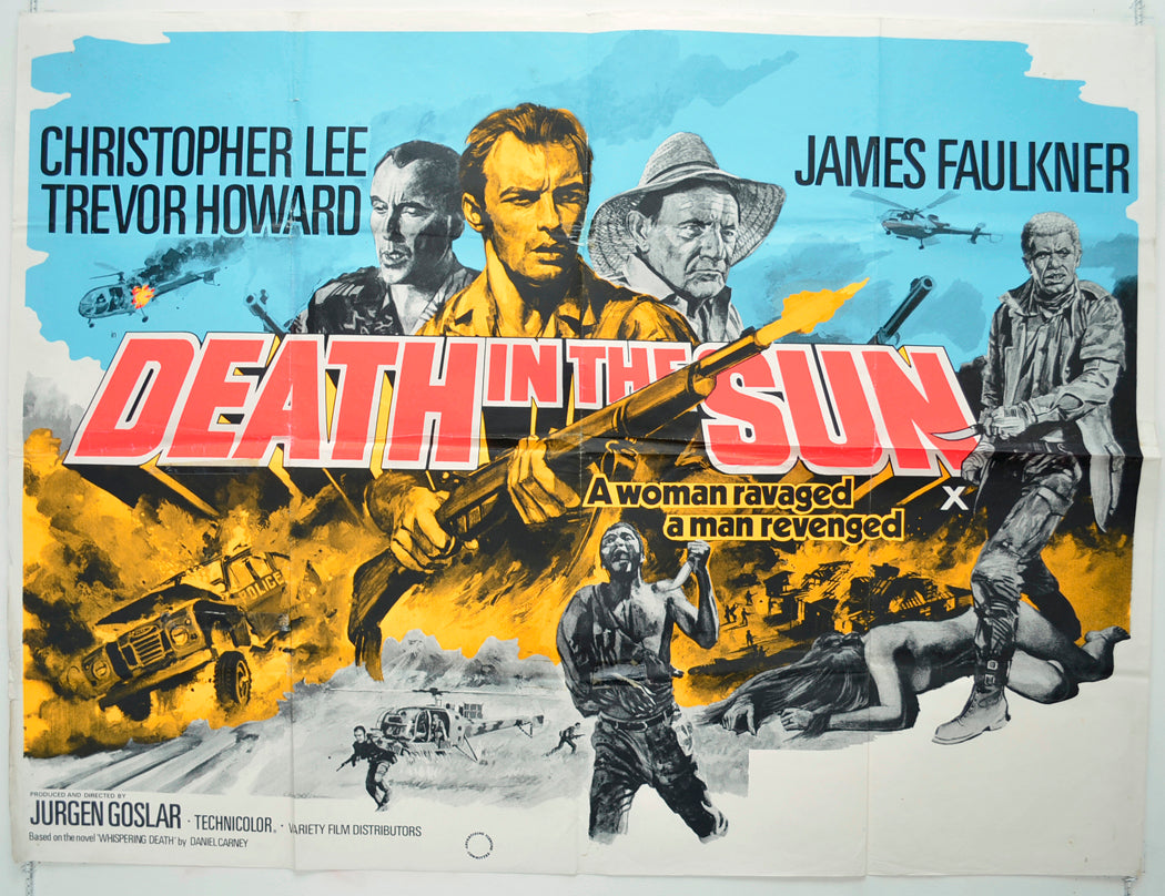 Death In The Sun  (a.k.a. Whispering Death)   Original Quad Poster - Film Poster - Movie Poster  