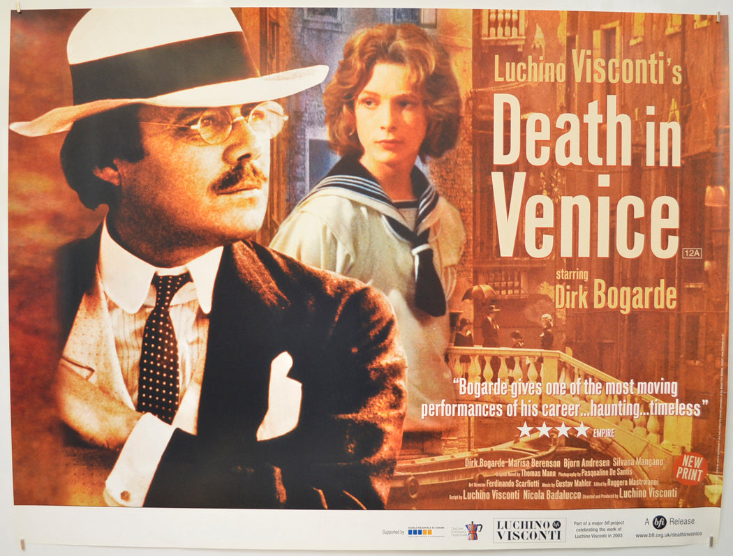 Death In Venice  (a.k.a. Morte a Venezia)  (2003 BFI re-release poster)   Original Quad Poster - Film Poster - Movie Poster