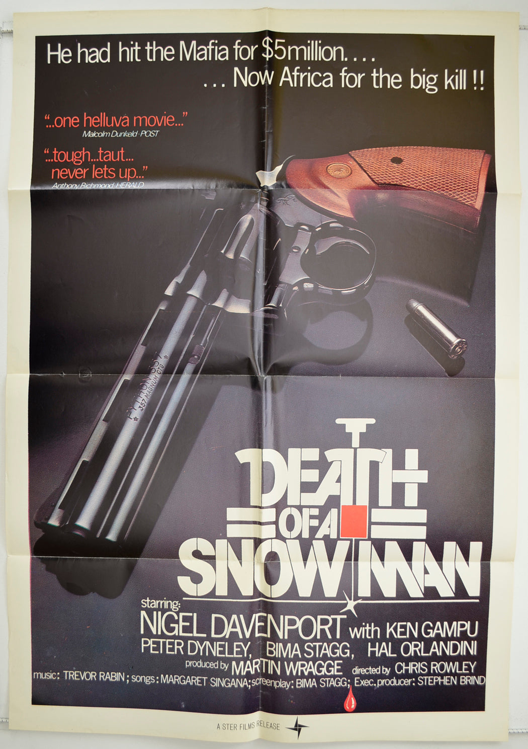 Death Of A Snowman Original One Sheet Poster - Film Poster - Movie Poster  