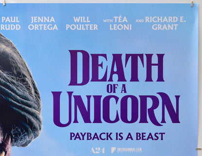 Death of a Unicorn (Top Right) Cinema Quad Movie Poster 