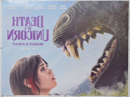 Death of a Unicorn (Back) Cinema Quad Movie Poster 