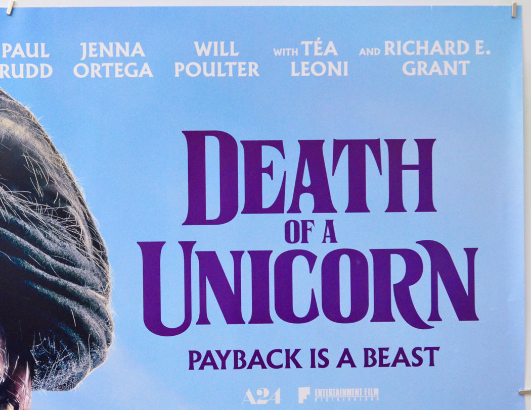 Death of a Unicorn (Top Right) Cinema Quad Movie Poster 