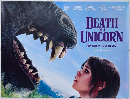Death of a Unicorn - Original Quad Poster - Film Poster - Movie Poster
