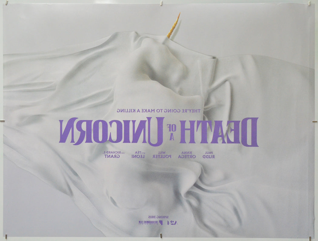 Death of a Unicorn (Back) Cinema Quad Movie Poster 
