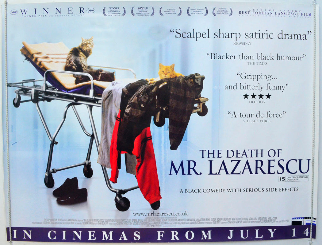 The Death Of Mr. Lazarescu  (a.k.a. Moartea domnului Lazarescu)   Original British Quad Poster - Film Poster - Movie Poster 