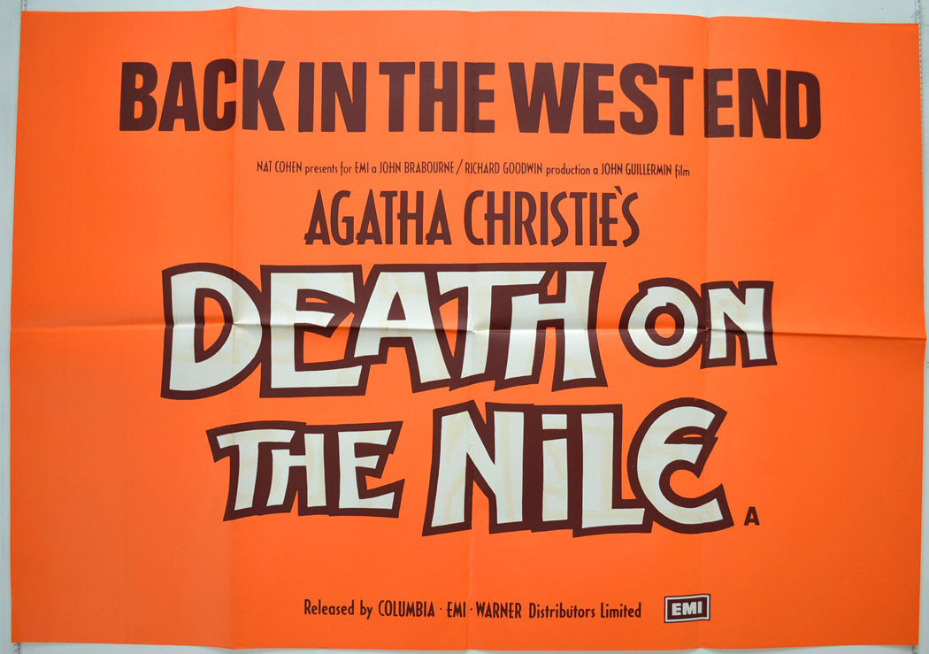 Death On The Nile  (Title Only Version)   Original Quad Poster - Film Poster - Movie Poster  