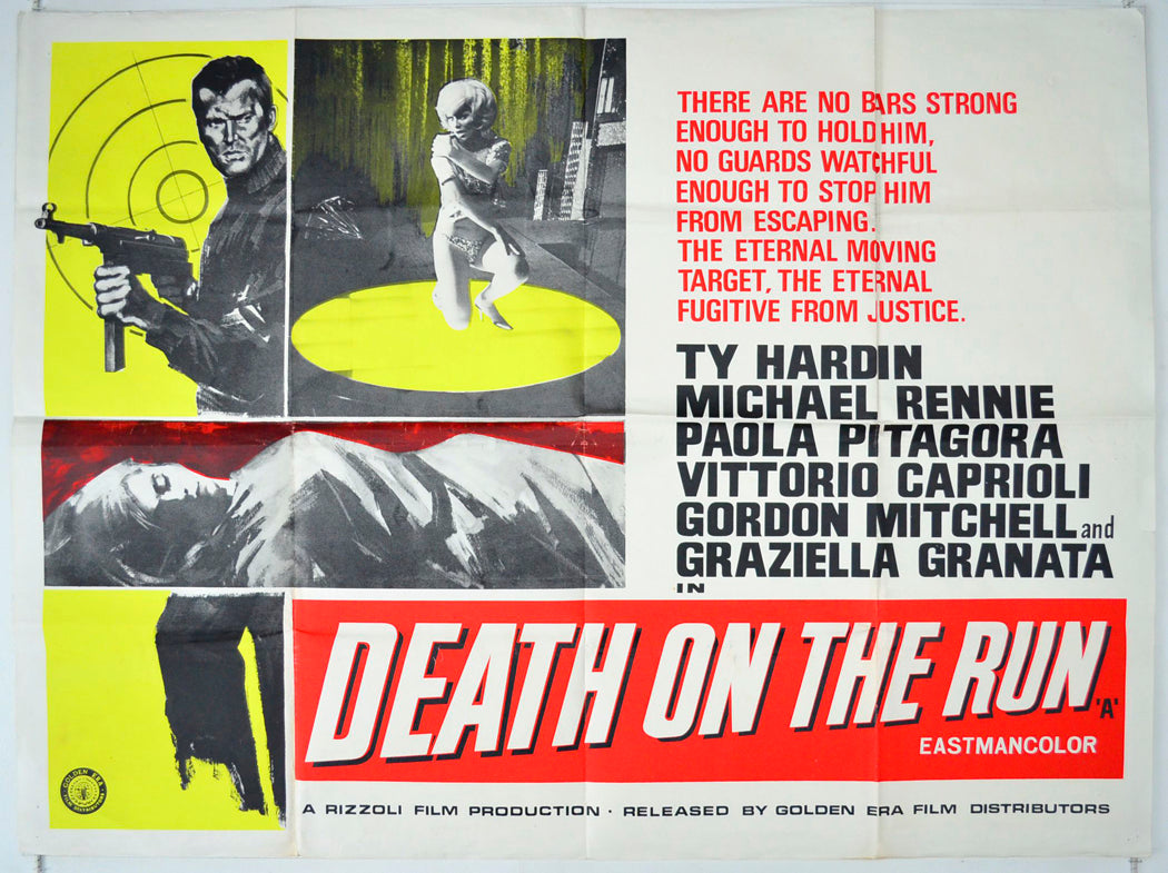 Death On The Run  (a.k.a. Bersaglio mobile)   Original British Quad Poster - Movie Poster