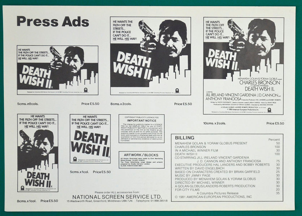 Death Wish 2 - Campaign Sheet