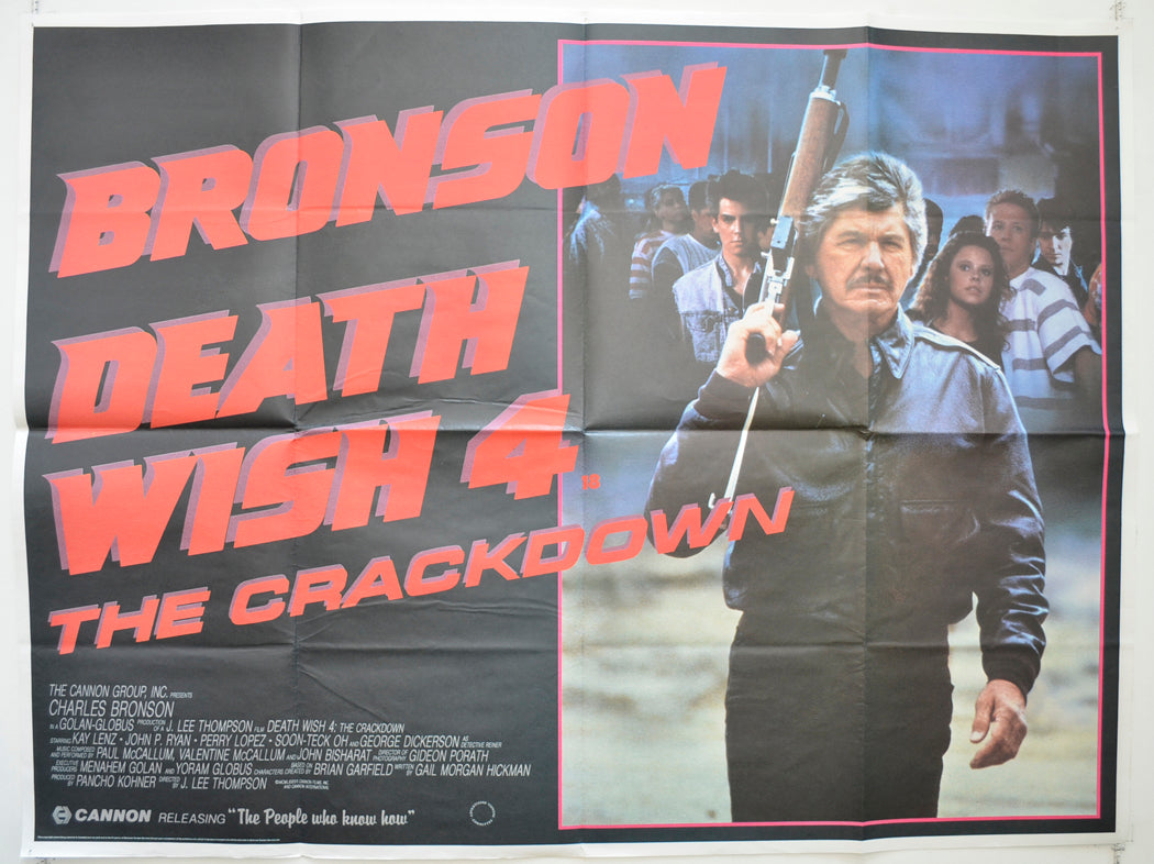 Death Wish 4 : The Crackdown  Original British Quad Poster - Film Poster - Movie Poster 