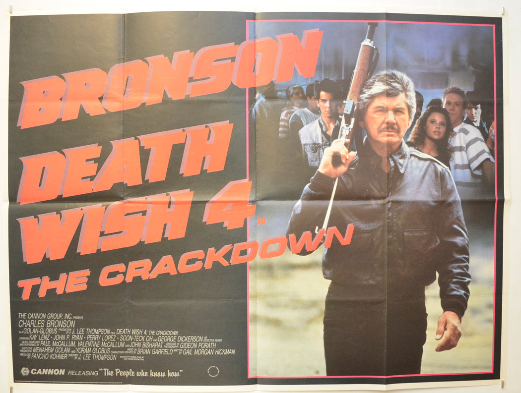 Death Wish 4 : The Crackdown Original Quad Poster - Film Poster - Movie Poster