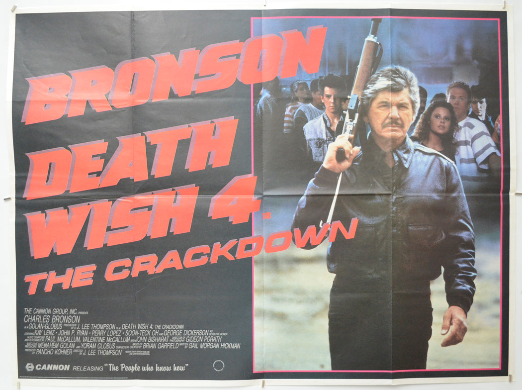 Death Wish 4 : The Crackdown - Original Quad Poster - Film Poster - Movie Poster