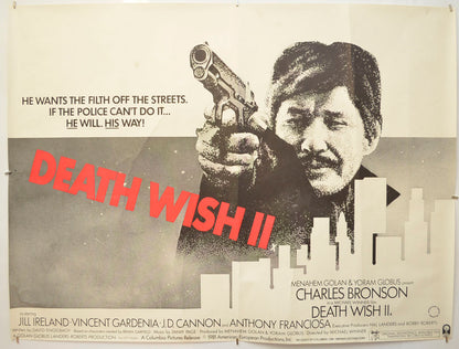 Death Wish II Original Quad Poster - Film Poster - Movie Poster