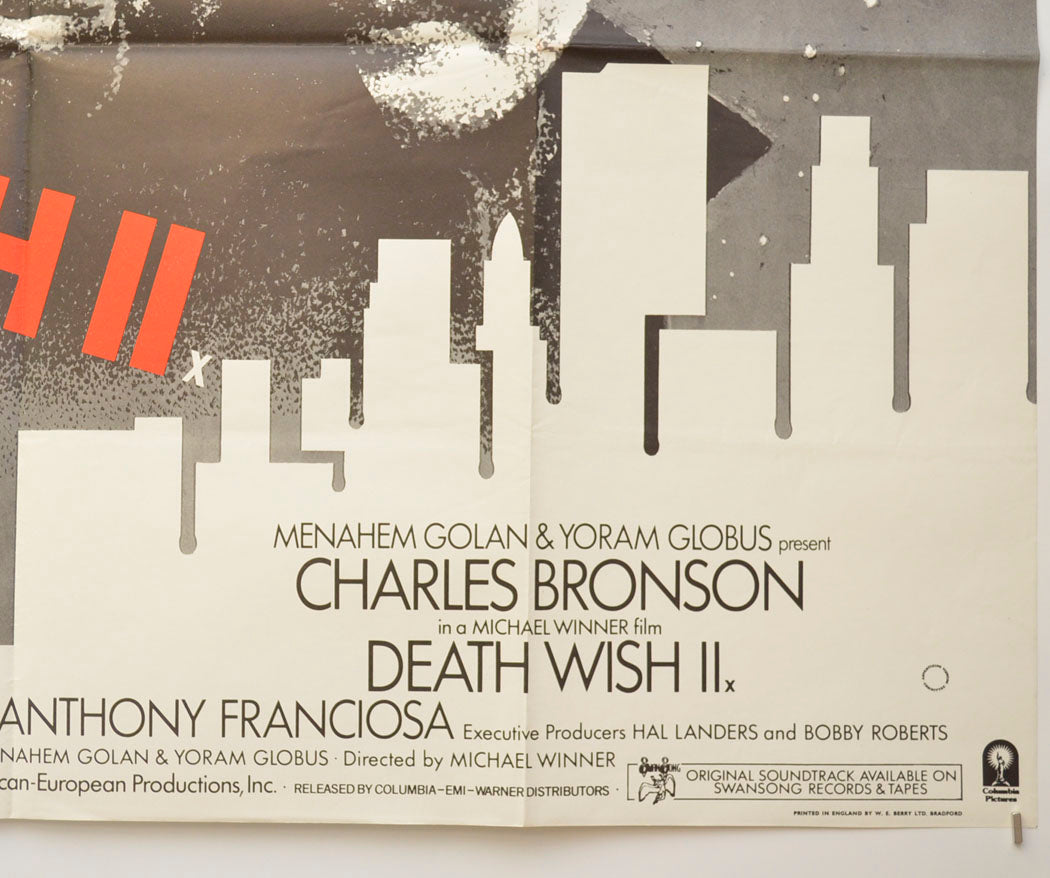 DEATH WISH II (Bottom Right) Cinema Quad Movie Poster 