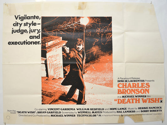 Death Wish Original Quad Poster - Film Poster - Movie Poster