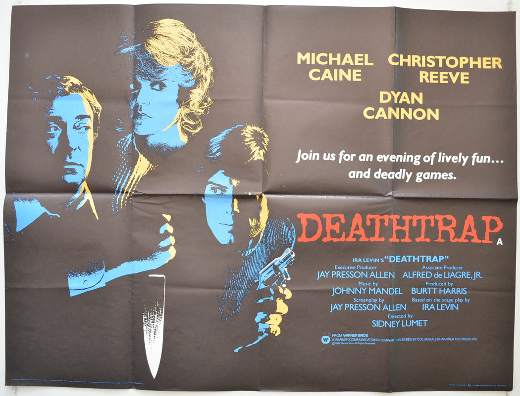 Deathtrap  Original British Quad Poster - Film Poster - Movie Poster 