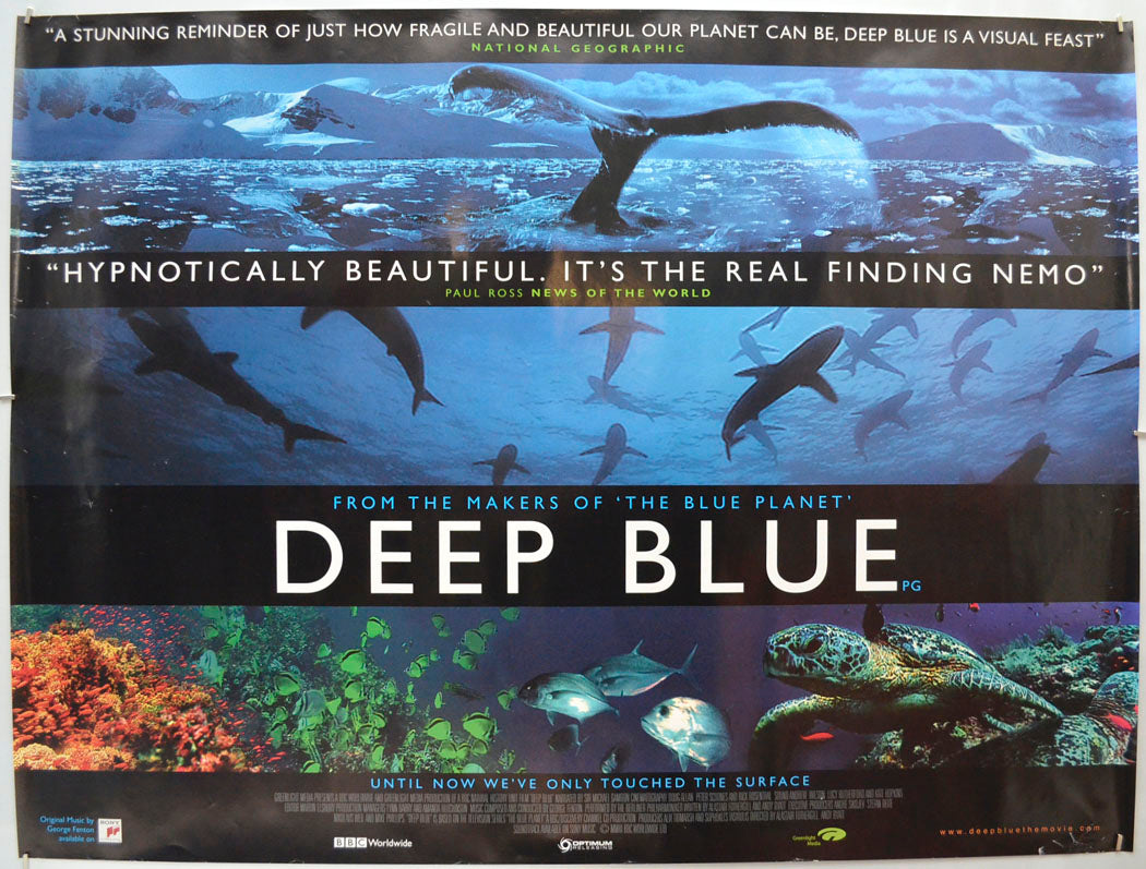 Deep Blue  Original Quad Poster - Film Poster - Movie Poster