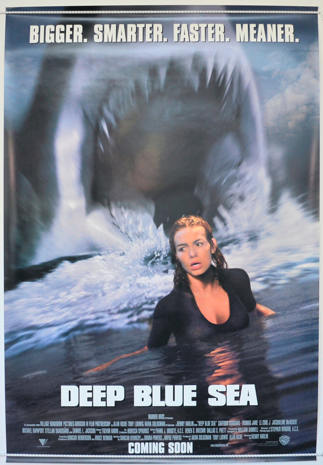 Deep Blue Sea  Original One Sheet Poster - Film Poster - Movie Poster 