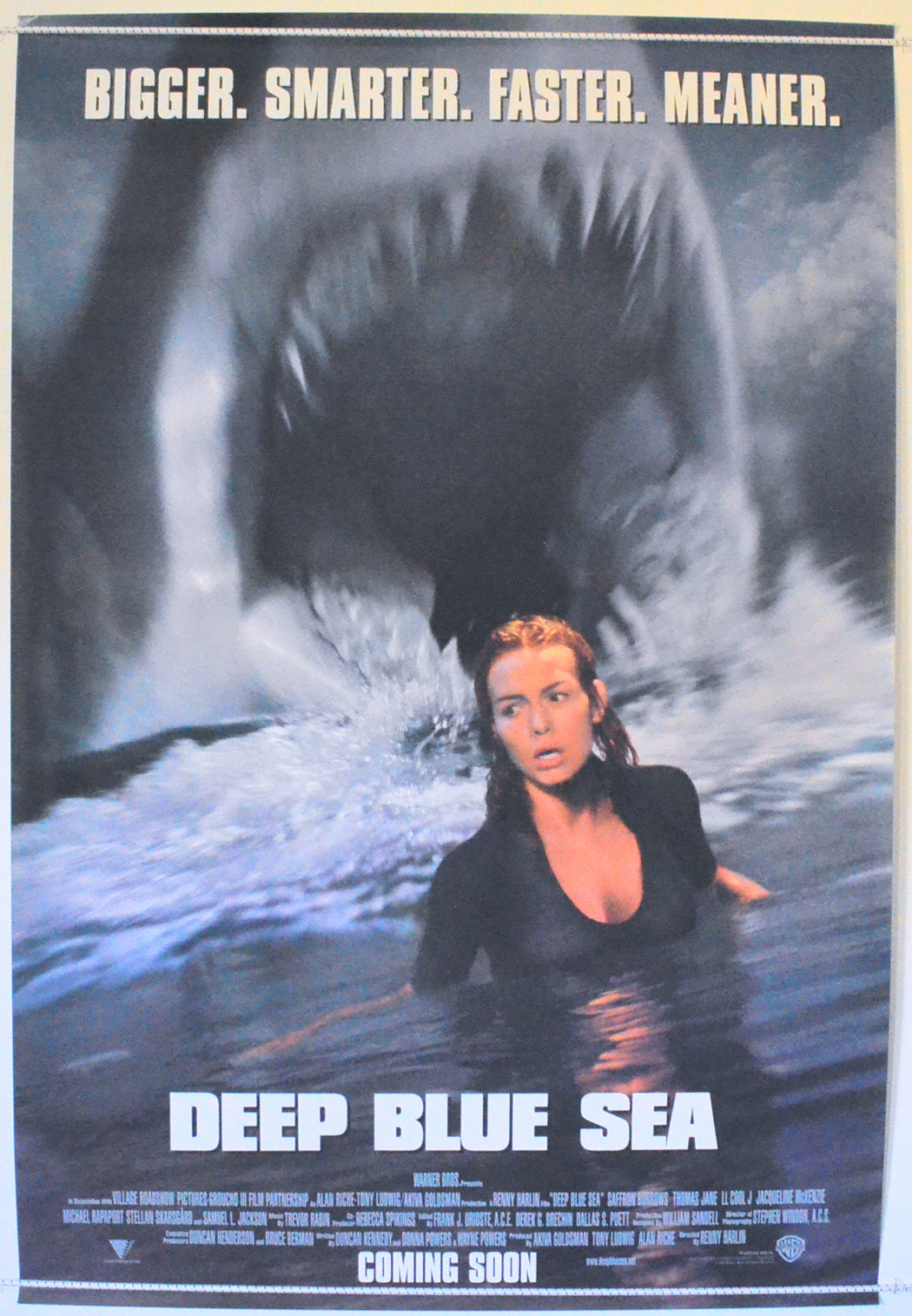 Deep Blue Sea  Original One Sheet Poster - Film Poster - Movie Poster 