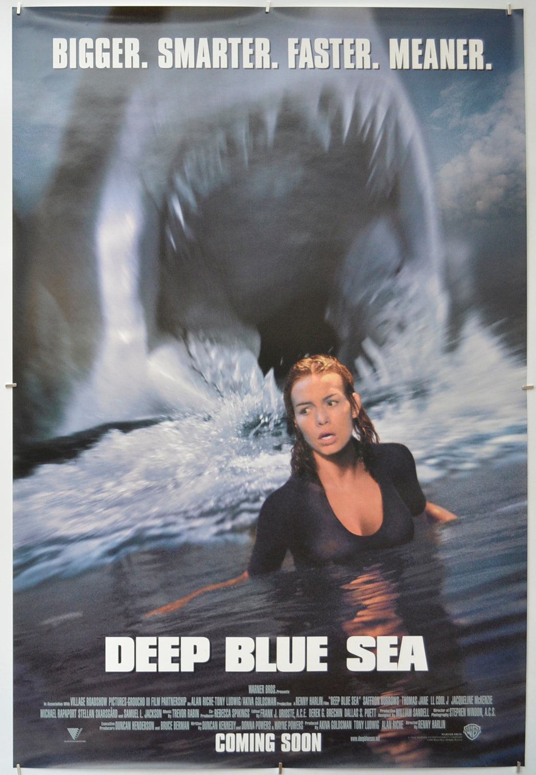 Deep Blue Sea - Original One Sheet Poster - Film Poster - Movie Poster