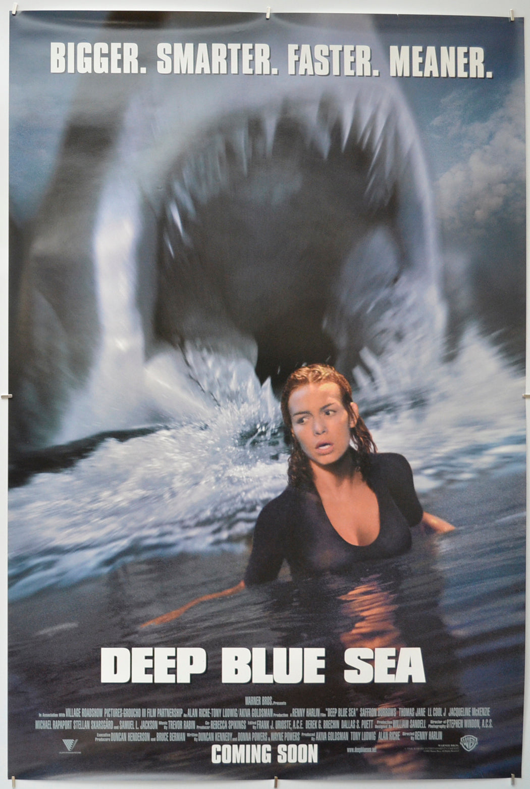 Deep Blue Sea - Original One Sheet Poster - Film Poster - Movie Poster