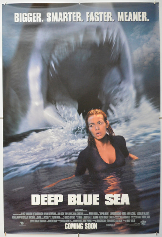 Deep Blue Sea Original One Sheet Poster - Film Poster - Movie Poster